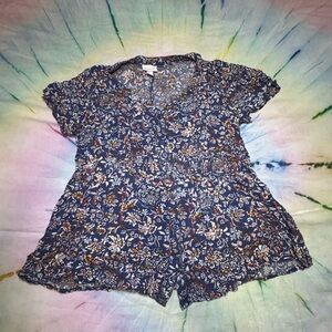 Isabel Maternity by Ingrid & Isabel Navy Floral Top